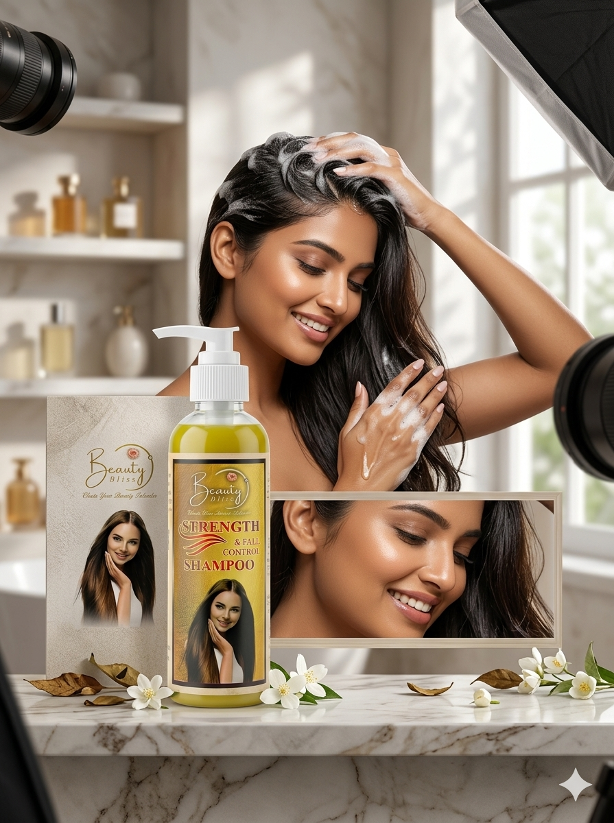 Strength & Fall Control Shampoo: B5 + Biotin, 95% Less Hair Fall