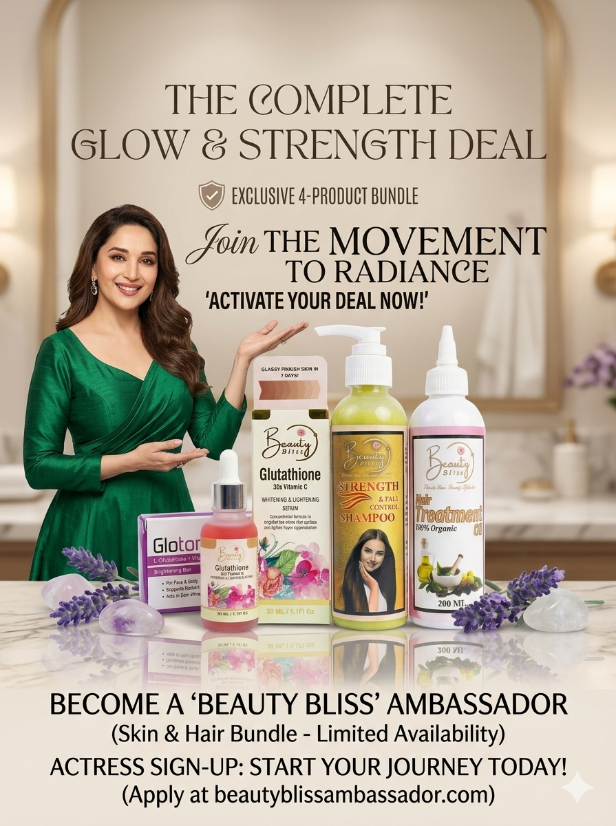 Big Pack Of 4 Hair Oil + Shampoo + Glutathione Serum +Glutax Soap Beauty Deal