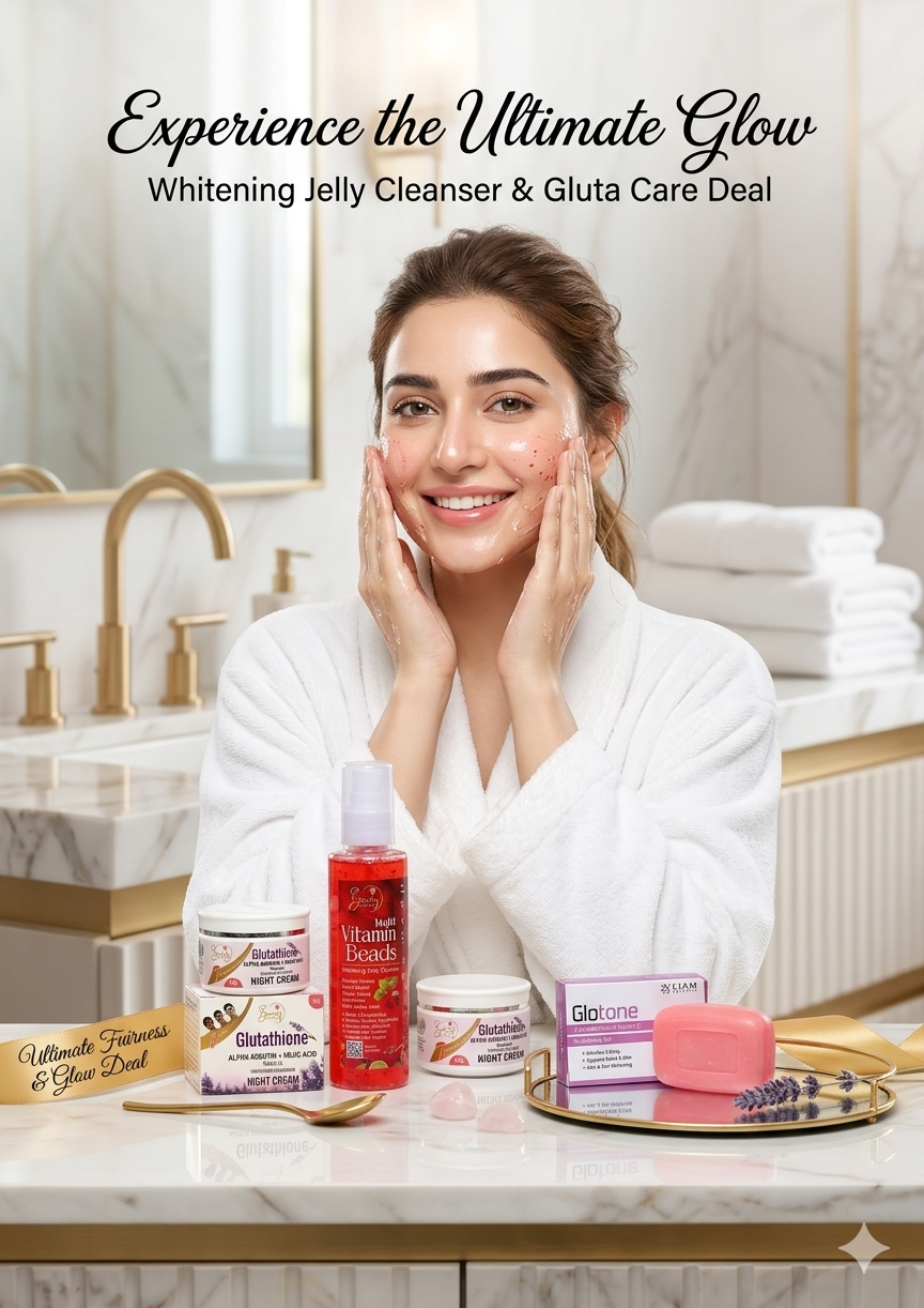 FULL BODY DEAL 1 Glutathione Night Cream Big + 1 Face Wash + 1 Soap