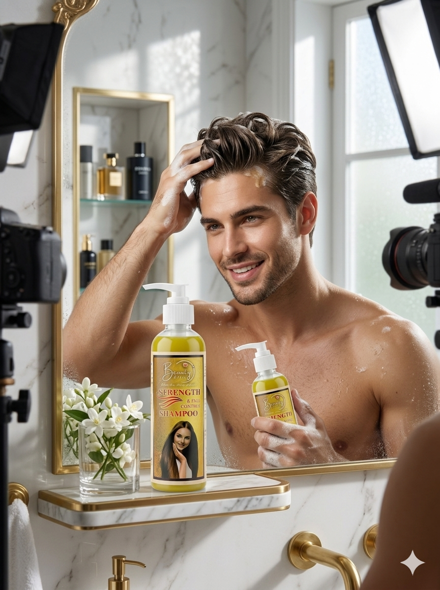 Strength & Fall Control Shampoo: B5 + Biotin, 95% Less Hair Fall