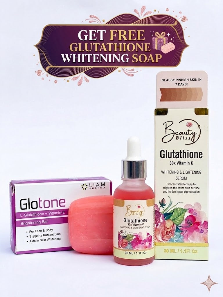 GLUTATHIONE + 30X VITAMIN C SERUM + GLUTAX SOAP FREE Hot 🔥 Sale