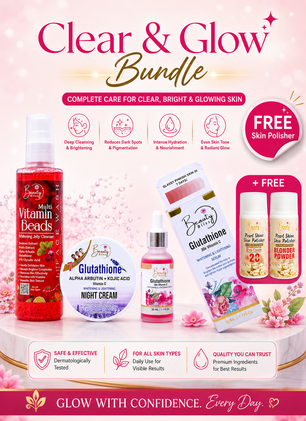 Get Free Skin Polisher With Clear & Glow Bundle